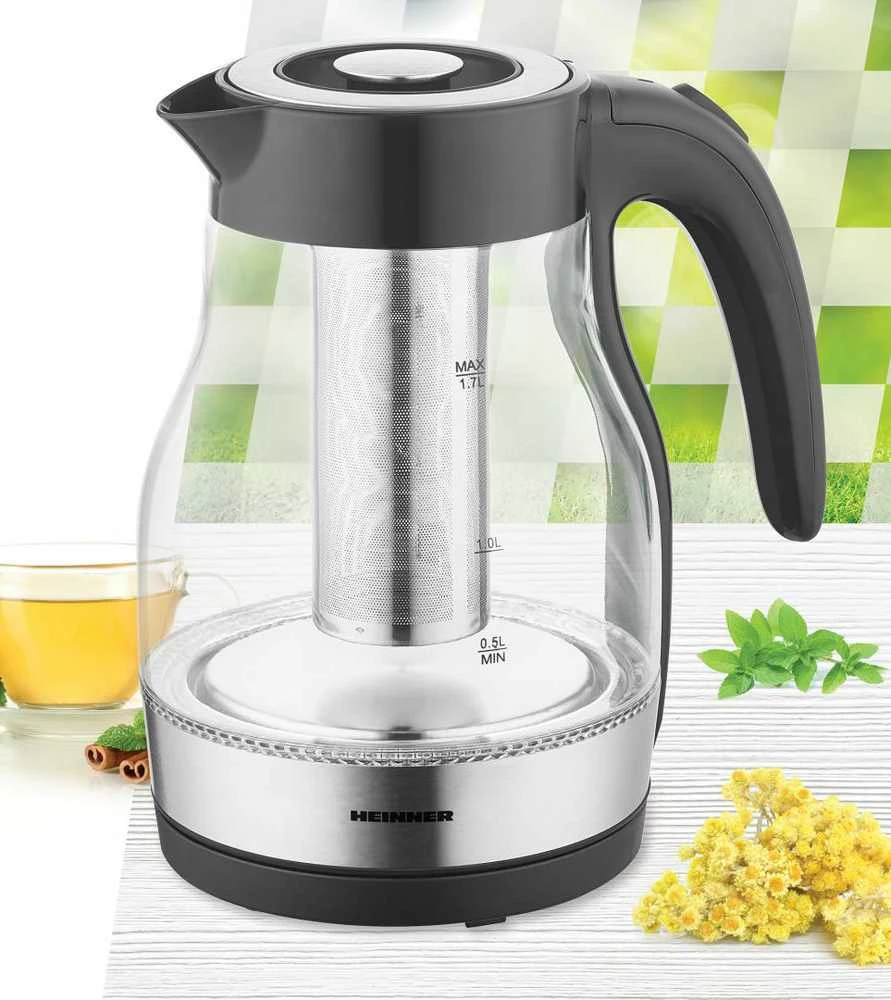 HEINNER HEK-TF2200GBK elektrinis virdulys su arbatos filtru