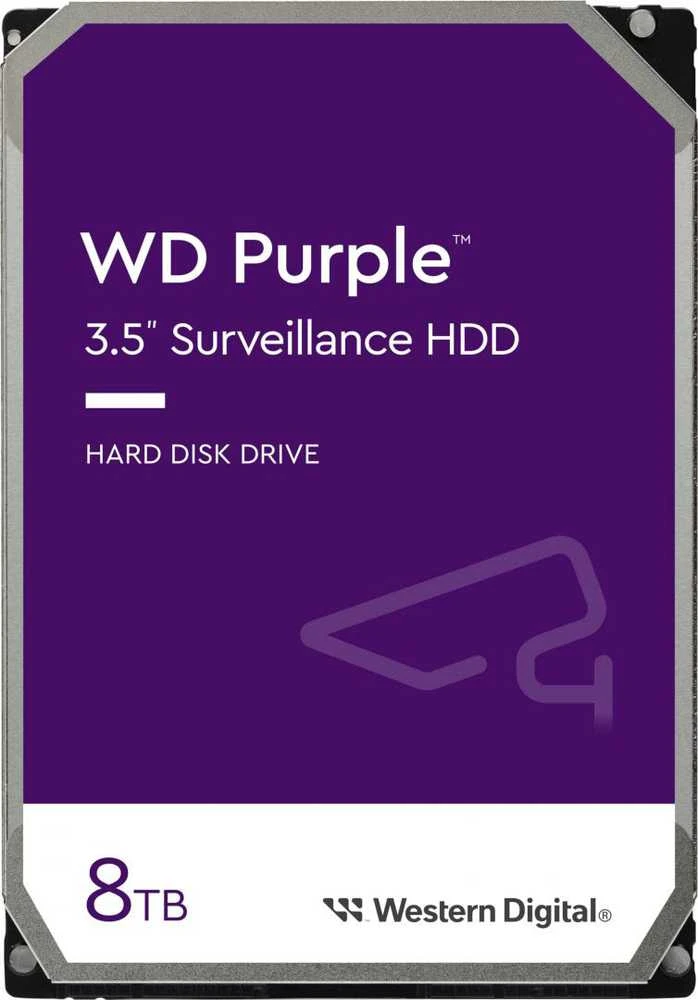 Kietasis diskas Western Digital HDD Video Surveillance WD Violetinė 8TB CMR, 3.5'', 256MB, 5640 RPM, SATA, TBW: 180