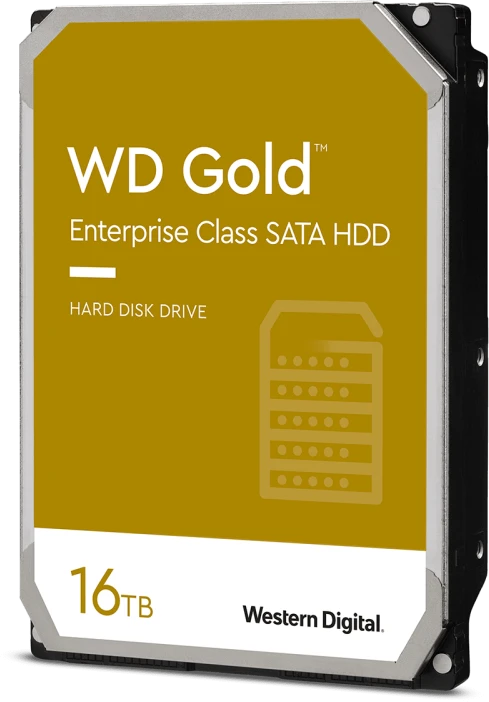 „Sandisk WD Gold“ 16 TB kietasis diskas, 7200 aps./min., 6 Gb/s, sATA, 512 MB talpykla, 3,5 colio vidinė atmintis, atitinkanti RoHS reikalavimus, didelių gabaritų įmonėms.