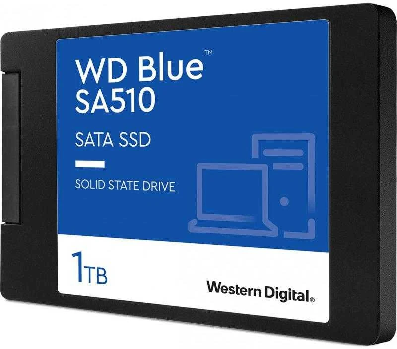 WD Mėlyna SA510 SSD 1TB SATA III 6Gb/s korpusas 2.5" 7mm vidinė vienguba pakuotė, maitinama „SANDISK“