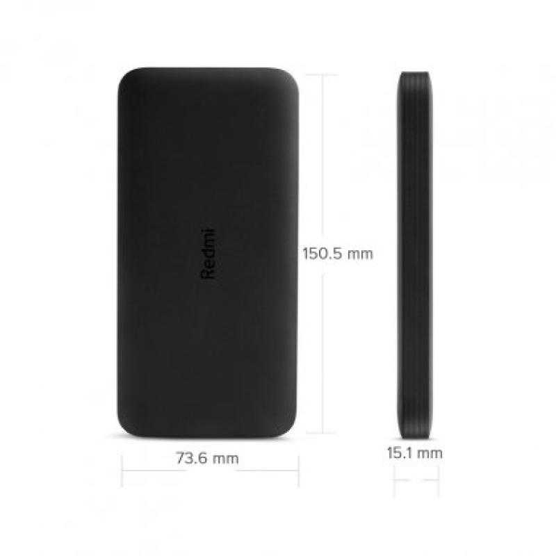 Xiaomi | Redmi Power Bank | 10000 mAh | USB, USB-C | Juodas