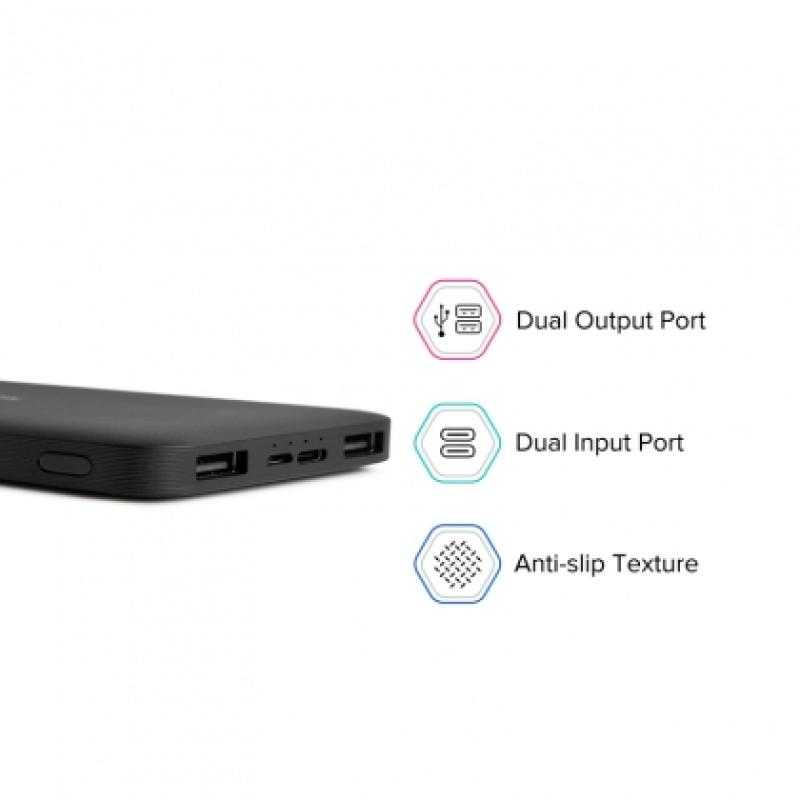 Xiaomi | Redmi Power Bank | 10000 mAh | USB, USB-C | Juodas