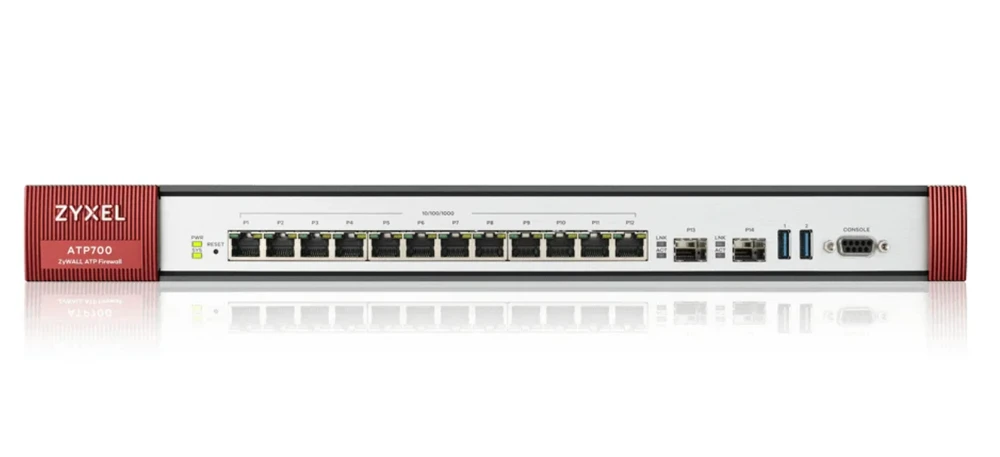 Šakotuvas Zyxel Ugniasienė ATP700-EU102F ATP 12Gigabit User 2xSFP 2xUSB 1Y Bundle