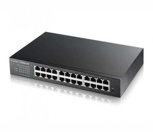 Šakotuvas ZYXEL GS1900-24 V2, 24-PORT GBE L2 SMART SWITCH, RACKMOUNT, FANLESS (5Y WARRANTY)