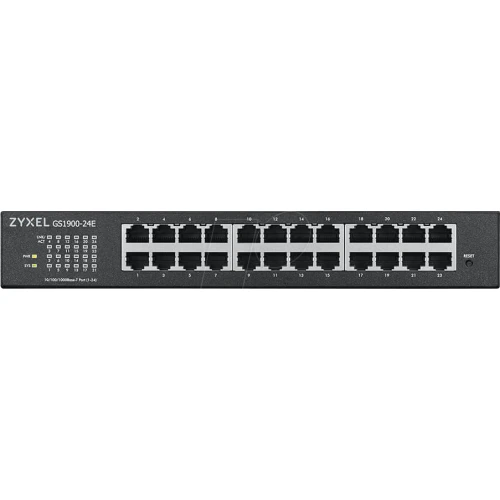 Šakotuvas ZYXEL GS1900-24 V2, 24-PORT GBE L2 SMART SWITCH, RACKMOUNT, FANLESS (5Y WARRANTY)
