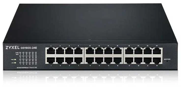 Šakotuvas ZYXEL GS1900-24E V3, 24-PORT GBE L2 SMART SWITCH, DESKTOP, FANLESS (5Y WARRANTY)