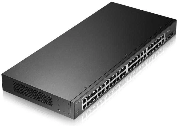 Šakotuvas ZYXEL GS1900-48 V2, 48-PORT GBE L2 SMART SWITCH, RACKMOUNT (5Y WARRANTY)