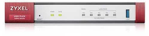 Maršrutizatorius ZYXEL USG FLEX 100 H, 8 GIGABIT USER-DEFINABLE PORTS, 1*USB WITH 1 YR ENTRY DEFENSE PACK (5Y WARRANTY)