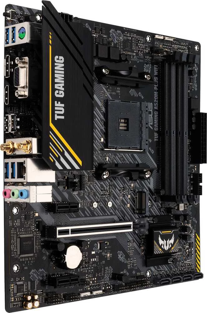Pagrindinė plokštė Asus | TUF GAMING A520M-PLUS | Procesorių šeima AMD | Procesoriaus lizdas AM4 | DDR4 | Atminties lizdai 4 | Palaikomos standžiojo disko sąsajos SATA, M.2 | SATA jungčių skaičius 4 | Lustų rinkinys AMD A520 | Mikro ATX