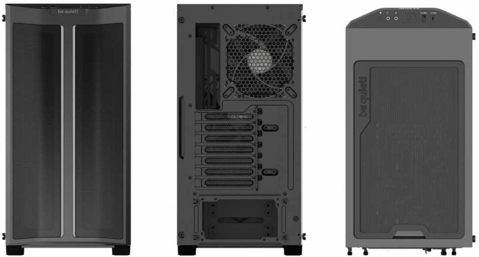 Kompiuterio korpusas be quiet! Pure Base 500DX / Didelio oro srauto įsiurbimas / 3 Pure Wings 2 140 mm ventiliatoriai / ARGB LED / USB 3.2 Gen. 2 Type C / Paruoštas aušinimui vandeniu / Juodas
