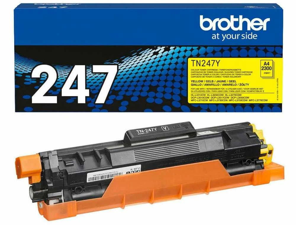 BROTHER TN-247C Geltonas tonerio kasetė, 2300 puslapių