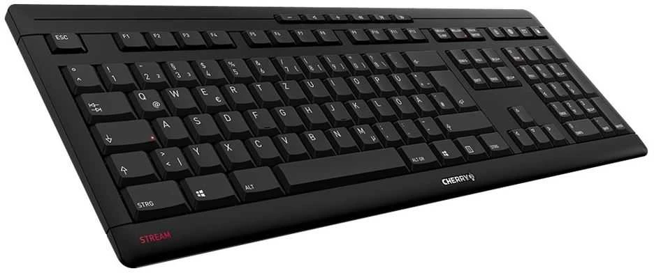 CHERRY JK-8500 klaviatūra USB QWERTZ Vokiečių Juoda