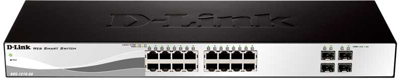 Šakotuvas Komutatorius D-Link DGS-1210-20 (16x 10/100/1000Mbps)