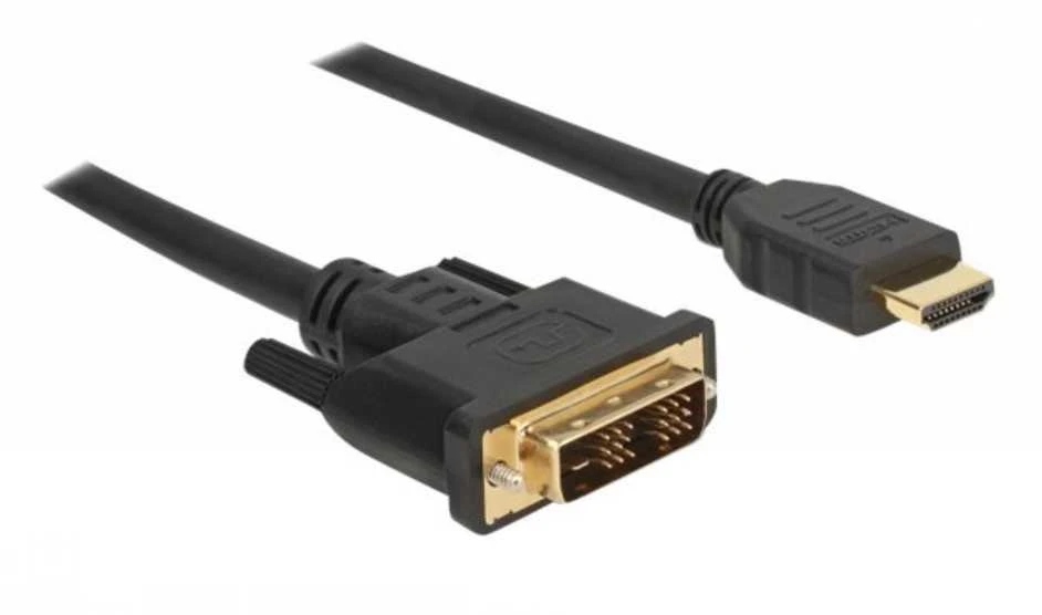 Kabelis Delock HDMI - DVI-D 1m juoda (85582)