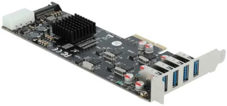 Kontroler Delock PCIe 2.0 x4 - 4x USB 3.2 Gen 1 (89008)