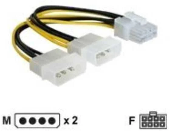 DELOCK Cable PCI Express maitinimo šaltinis 8 kontaktai > 2x5,25 vnt.