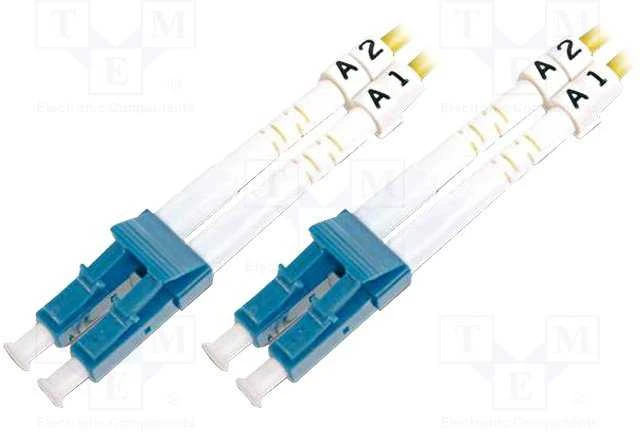 Assmann Electronic DIGITUS LWL patchable LC/LC 09/125um singelmode Duplex be halogenų su protokolu geltona 5m