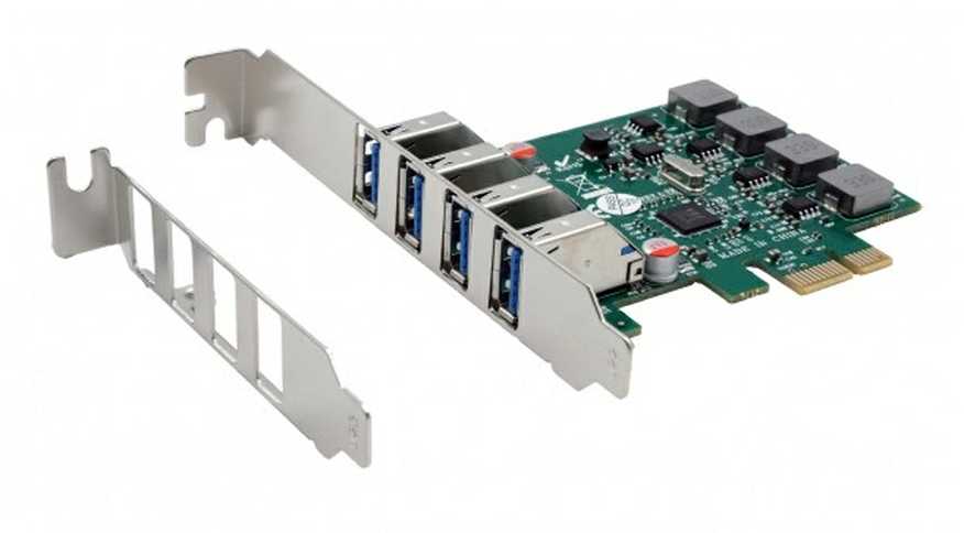 HUB USB Exsys EX-11044 PCIe karta interfejsu FH/LP PCIe 2.0 x1 4x USB 3.2