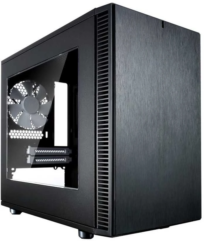 Fractal Design Define Nano S - Langas Šoninis langas, Juodas, ITX, Maitinimo blokas įtrauktas Nr
