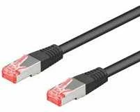 Wentronic Goobay CAT 6 patch kabelis, S/FTP (PiMF), juodas, 5 m - LSZH be halogenų, varis (68700)