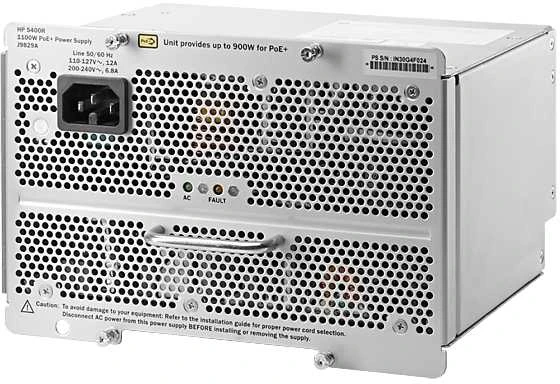 Šakotuvas Hewlett Packard (HP) HP Enterprise J9829A – Maitinimo šaltinis – Aruba 5400R zl2 – 1100 W – 110 – 240 V – 50/60 Hz – 189,2 mm