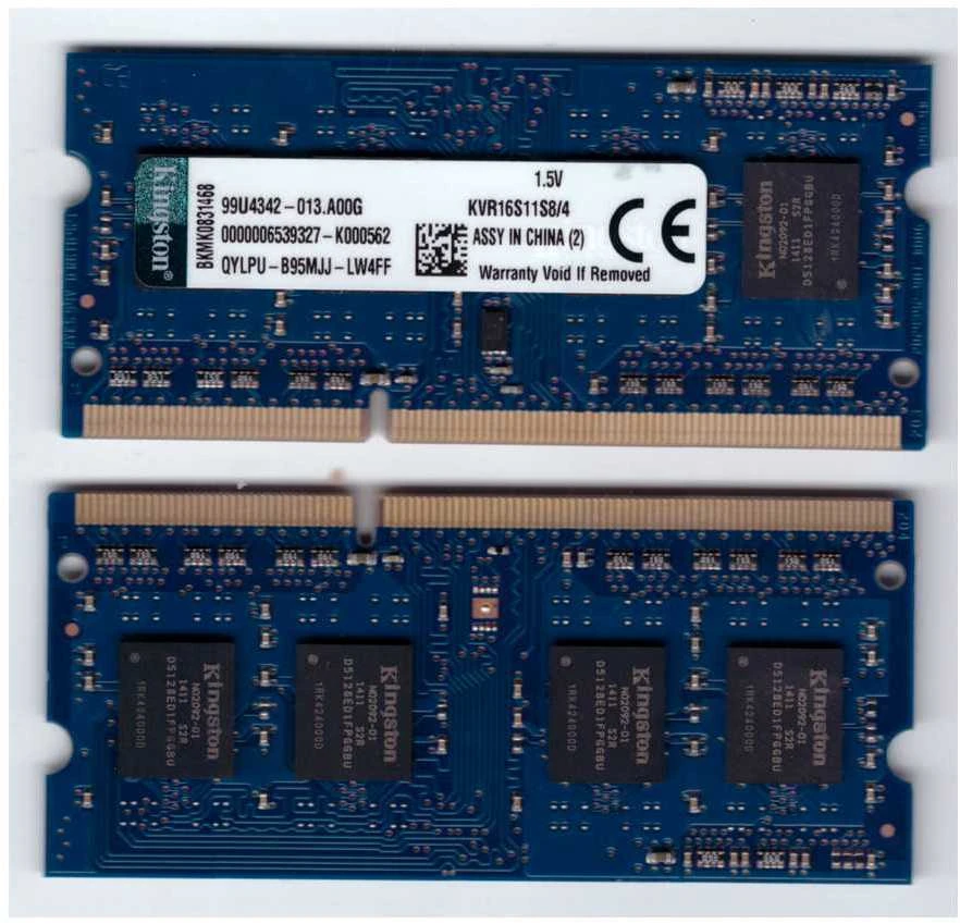 Nešiojamo kompiuterio atmintis KINGSTON 4GB DDR3 1600MHz Non-ECC CL11 SODIMM SR x8
