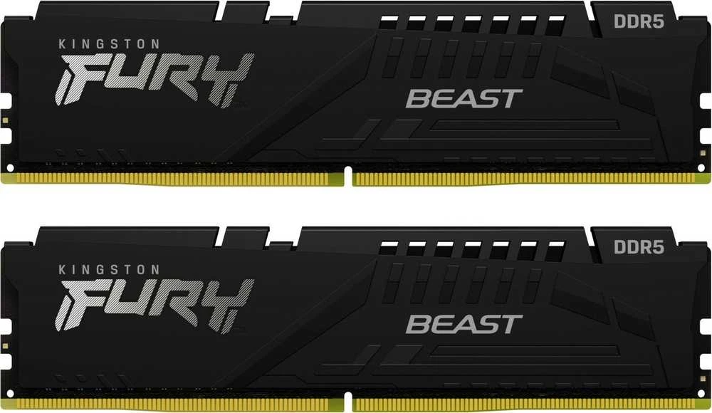 RAM „Kingston“ | „Fury Beast“ | 64 GB | DDR5 | 5600 MHz | Kompiuteriai / serveriai | Registracijos Nr. | ECC Nr.