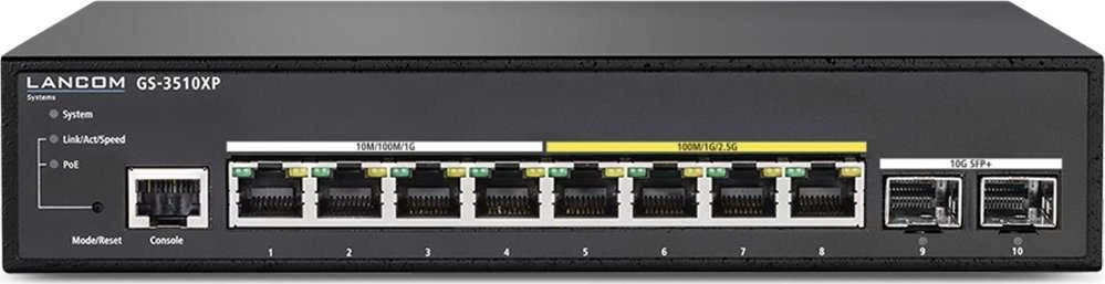 Šakotuvas Tinklo Įranga - LANCOM GS-3510XP 8-Port Switch 68Gbps PoE 130W