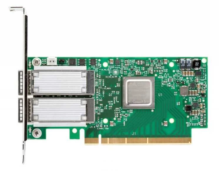 Nvidia Mellanox ConnectX-5 EN tinklo sąsajos plokštė, 10/25 Gbe dviejų prievadų, SFP28, PCIe3.0 x8, aukštas laikiklis, ROHS R6