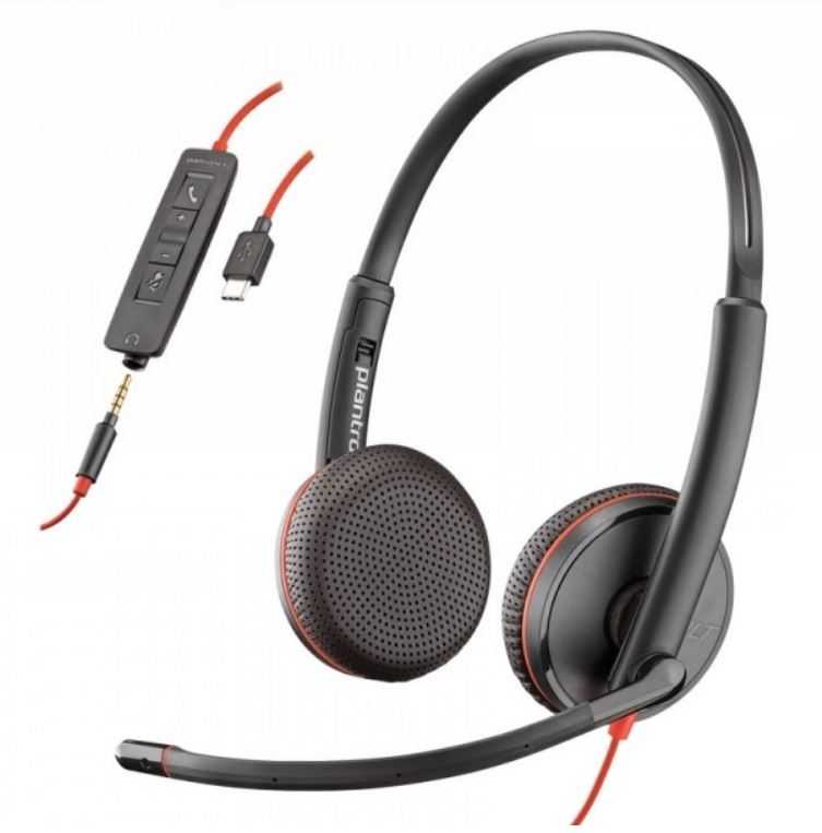 Ausinės Plantronics POLY BLACKWIRE C3225 USB-C