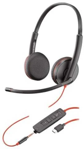Plantronics Poly BLACKWIRE,C3225 USB-A Poly USB-A Ausinės Su mikrofonu Juodas USB Type-A su laidu