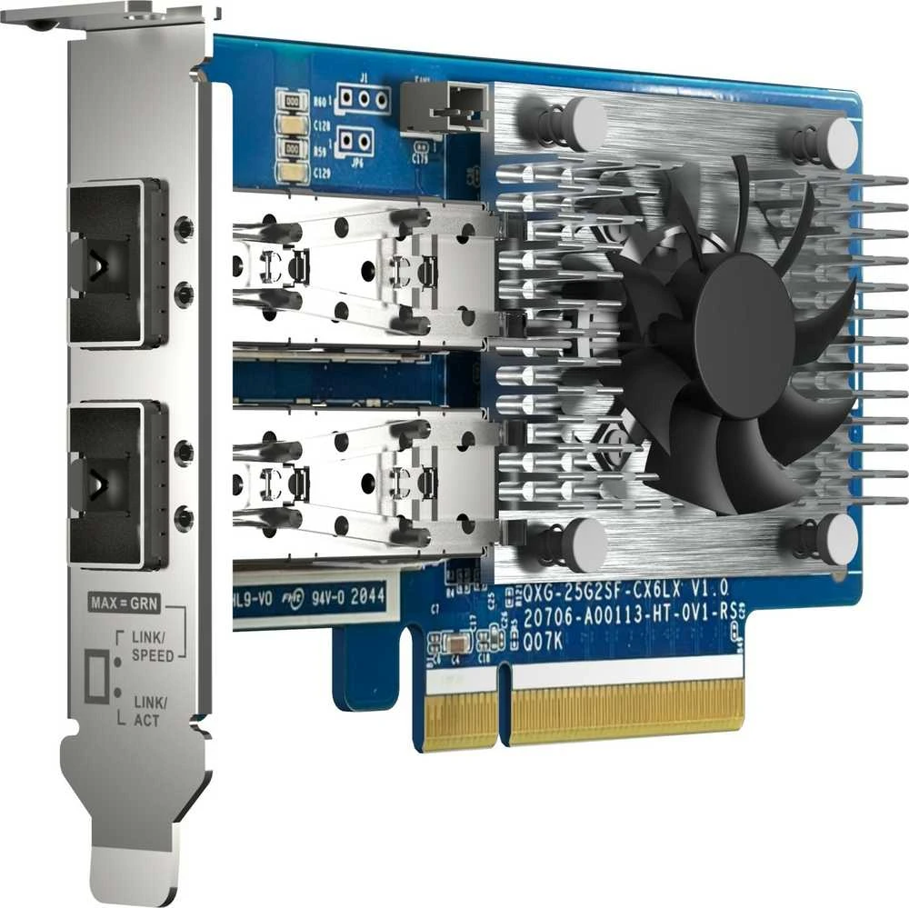 Port QNAP QXG-25G2SF-CX6 dviejų prievadų SFP28 25GB