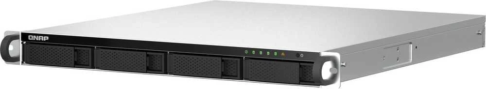 Serveris QNAP TS-464U-RP NAS Rack (1U) Intel® Celeron® N5095 8 GB DDR4 0 TB QNAP Turbo System Aliuminio, Juodas
