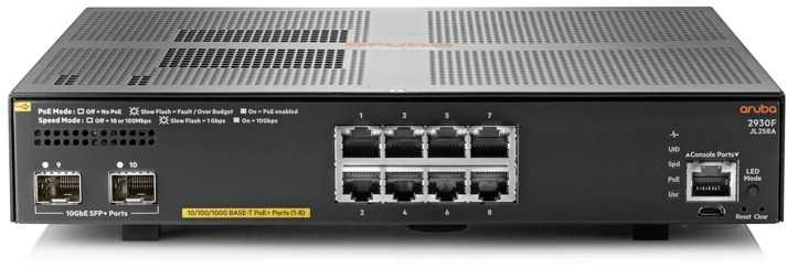 Šakotuvas Hewlett Packard (HP) Jungiklis HP Aruba 2930F 8G (JL258A)
