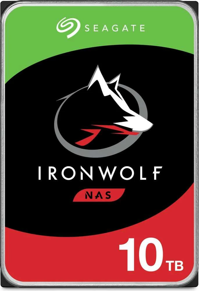 „SEAGATE Ironwolf NAS HDD 10TB 7200rpm 6Gb/s SATA 256MB cache 89cm 3.5inch 24x7 CMR“ skirtas NAS ir RAID Rackmount sistemoms, juodos spalvos