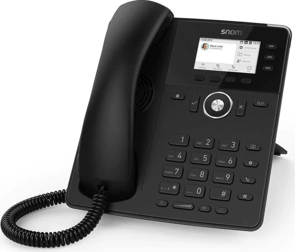 Carruzzo Snom Tischtelefon D717 IP telefonas Juoda 3 linijos TFT