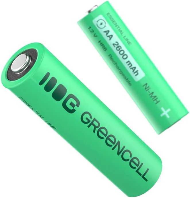 Nezatříděno 16 kartų įkraunamos baterijos AA R6 2600 mAh Ni-MH žalios spalvos elementų įkraunamos baterijos