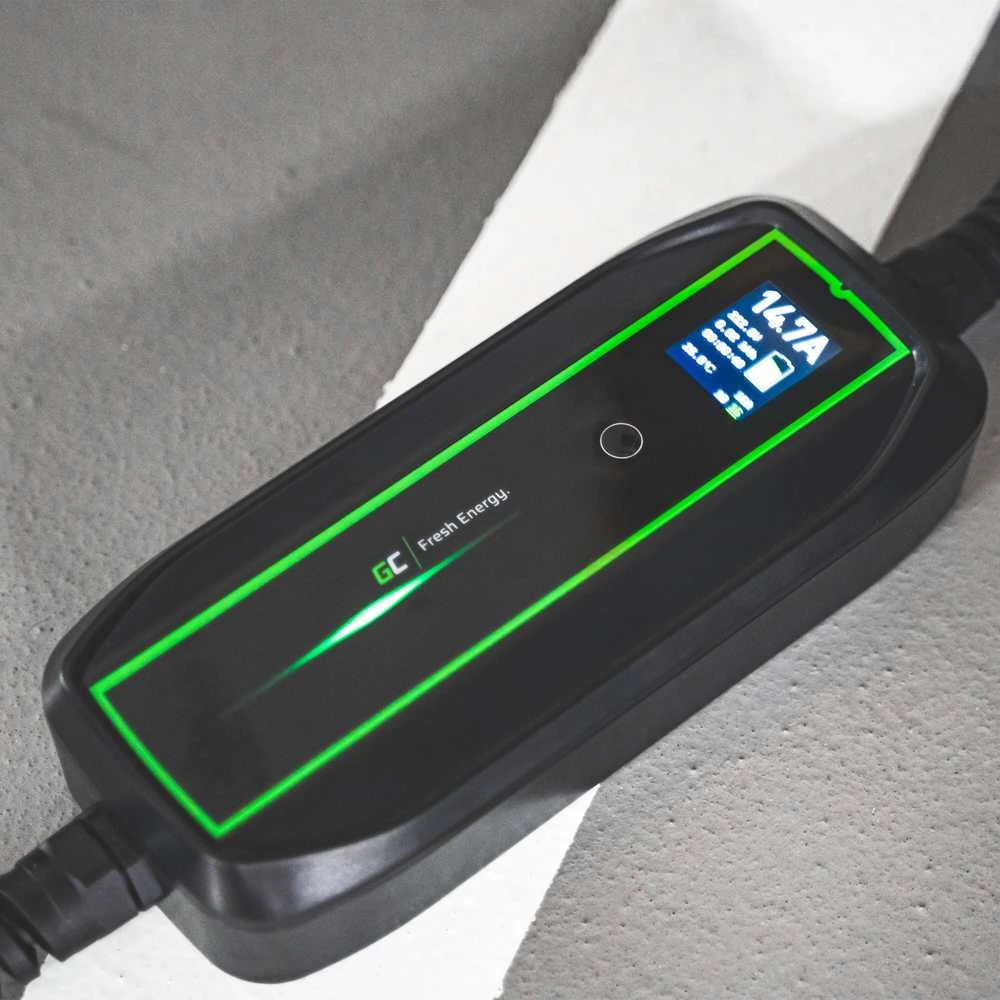 Wallbox Žalias Cell Žalias Cell | EV16 | GC EV PowerCable 3.6kW Schuko Type 2 mobilusis įkroviklis elektromobiliams ir Plug-In hibridams įkrauti | 3,6 kW | 10/16 A | 6,5 m | Juodas