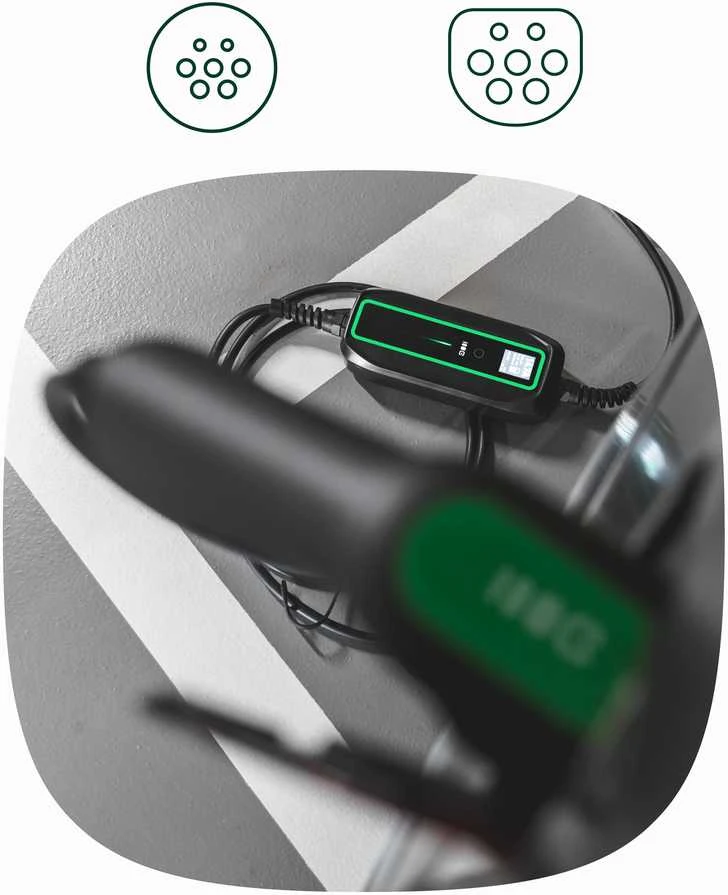 Wallbox Žalias Cell Žalias Cell | EV16 | GC EV PowerCable 3.6kW Schuko Type 2 mobilusis įkroviklis elektromobiliams ir Plug-In hibridams įkrauti | 3,6 kW | 10/16 A | 6,5 m | Juodas