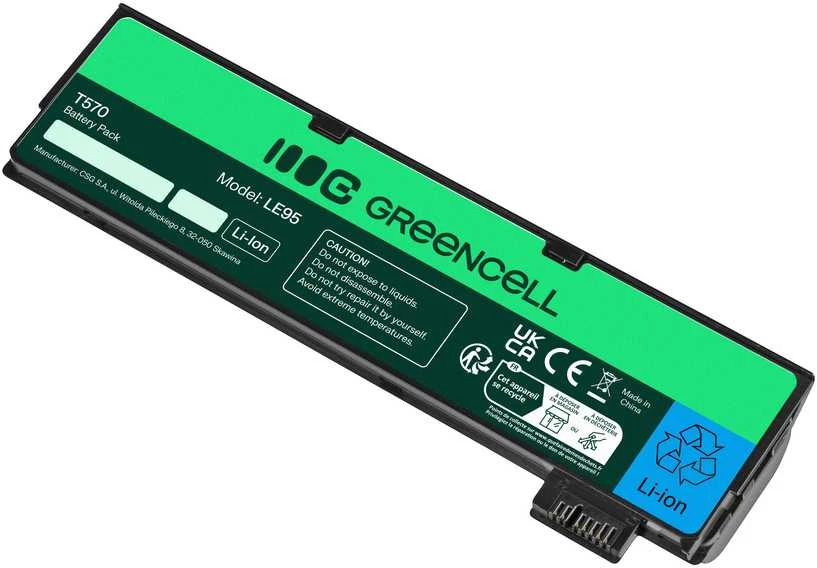 GREENCELL LE95 Baterija Žalias Cell, skirta Lenovo ThinkPad T470 T570 A475 P51S T25
