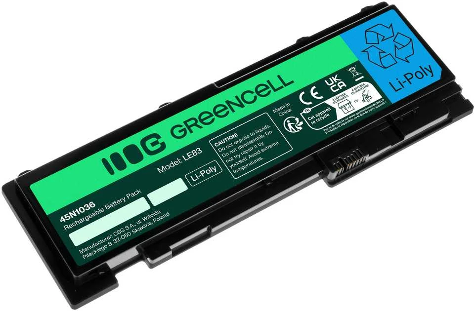 Baterija Green Cell 0A36309 42T4844  skirta Lenovo ThinkPad T420s T420si T430s T430si 2355, 3400 mAh talpa