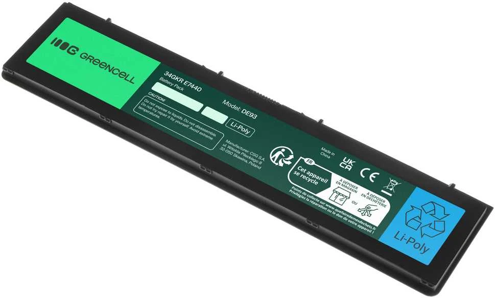 Green Cell Žalias Cell Baterija Žalias Cell 34GKR F38HT skirta Dell Latitude E7440 E7450 7.4V