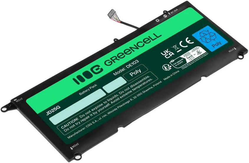 Green Cell Žalias Cell Žalias Cell 90V7W JD25G baterija, skirta Dell XPS 13 9343 9350 P54G