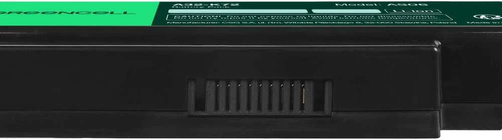 Green Cell GREENCELL AS06 Baterija Žalias Cell A32-K72, skirta Asus K72 K73 N71 N73