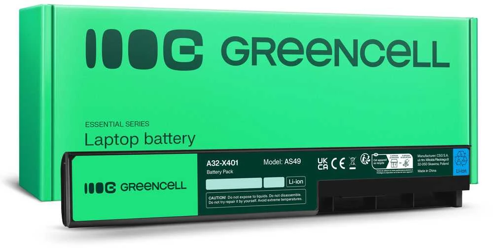 GREENCELL AS49 Baterija Žalias Cell, skirta Asus x301 x401 x501 A32-x401 A42-x401 A41-x401