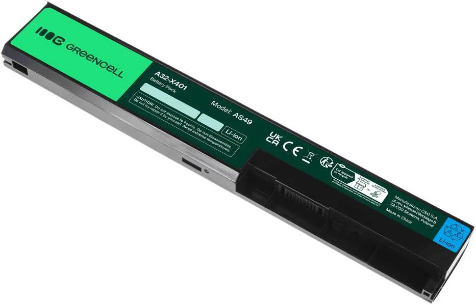 GREENCELL AS49 Baterija Žalias Cell, skirta Asus x301 x401 x501 A32-x401 A42-x401 A41-x401