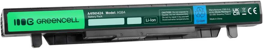 Žalias Cell Baterija Žalias Cell A41N1424 Asus GL552 GL552J GL552JX GL552V GL552VW GL552VX ZX