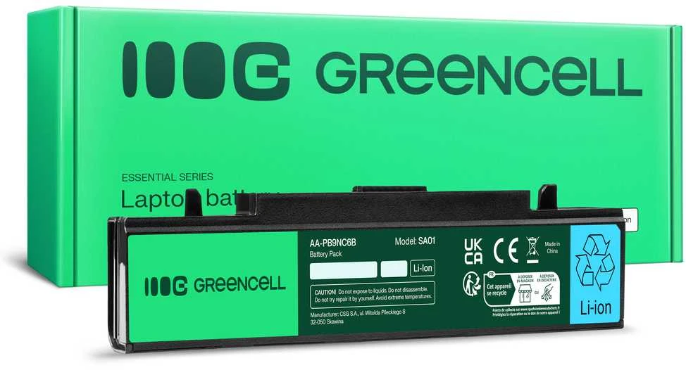 Žalias Cell GREENCELL SA01 Baterija Žalias Cell AA-PB9NC6B AA-PB9NS6B Samsung R519 R522 R525 R530 R540 R5
