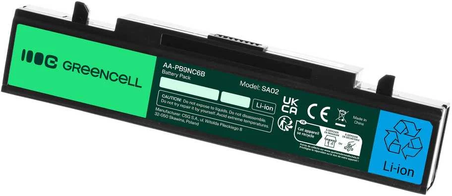 Žalias Cell GREENCELL SA02 Baterija AA-PB9NC6B AA-PB9NS6B do Samsung R519 R520 R522 R530 R540 11.1V 9 cel