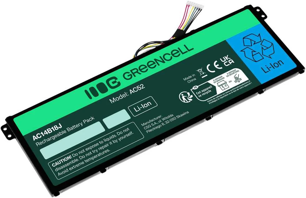 Green Cell Žalias Cell GREENCELL AC52 Baterija Žalias Cell AC14B8K AC14B18J skirta Acer Aspire E 11 ES1-111M ES1-131 E 15 E